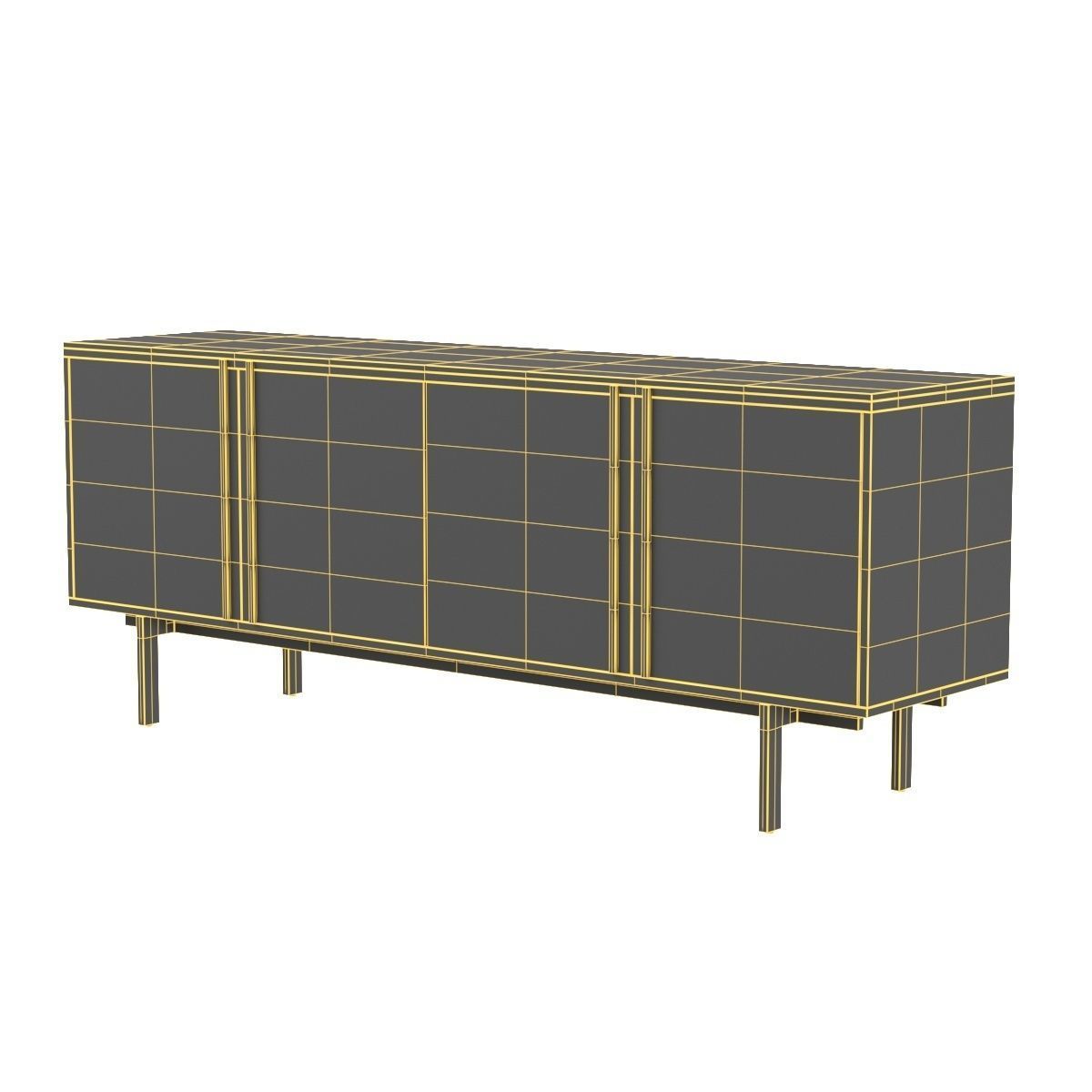 Briar Sideboard-Dark Brown 3D model_5