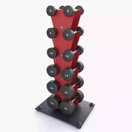 Vertical dumbbell rack