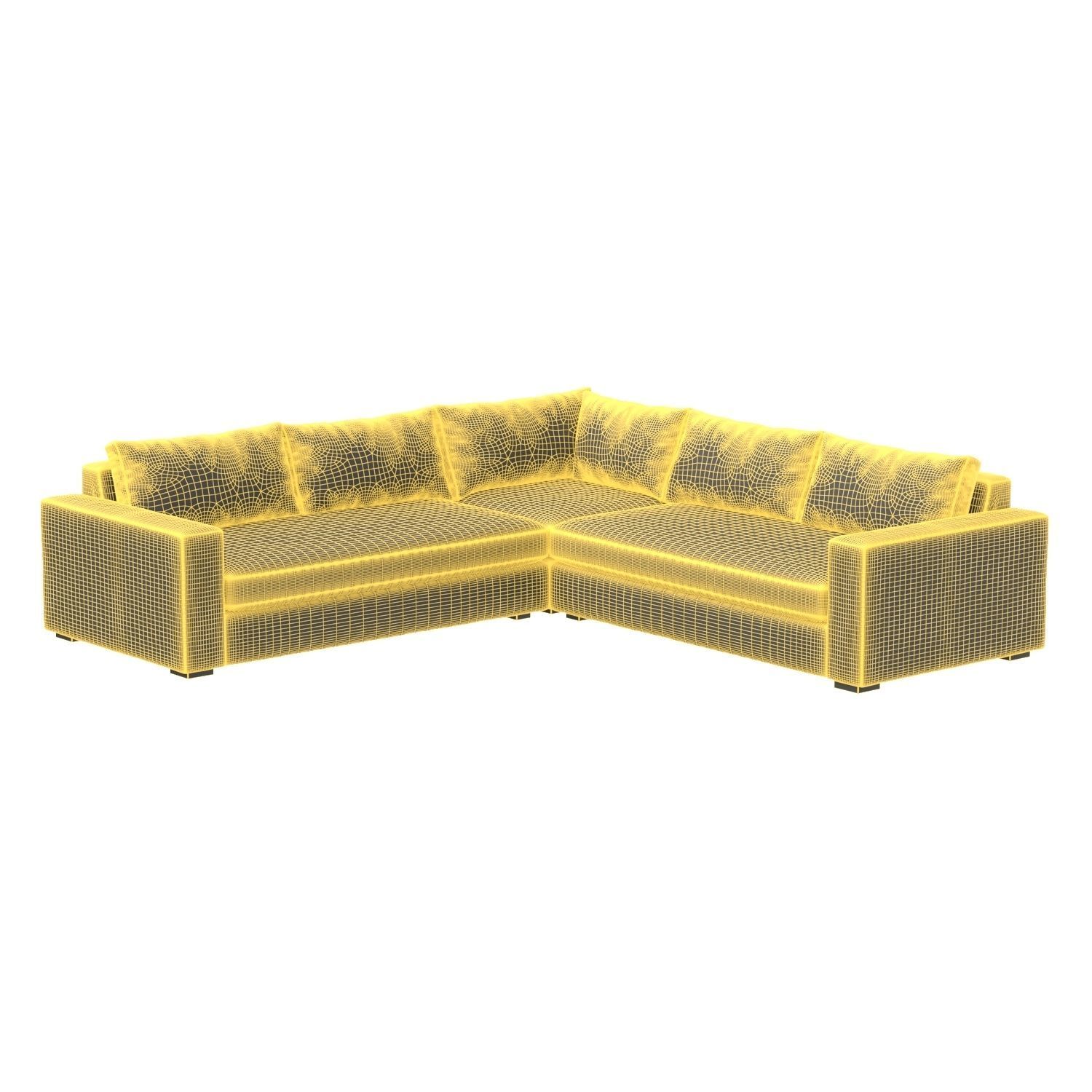 Boone 3-Piece Sectional in Various Sizes 3D model_5