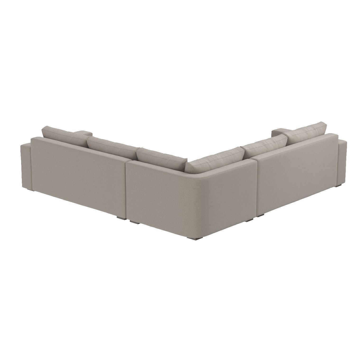 Boone 3-Piece Sectional in Various Sizes 3D model_4