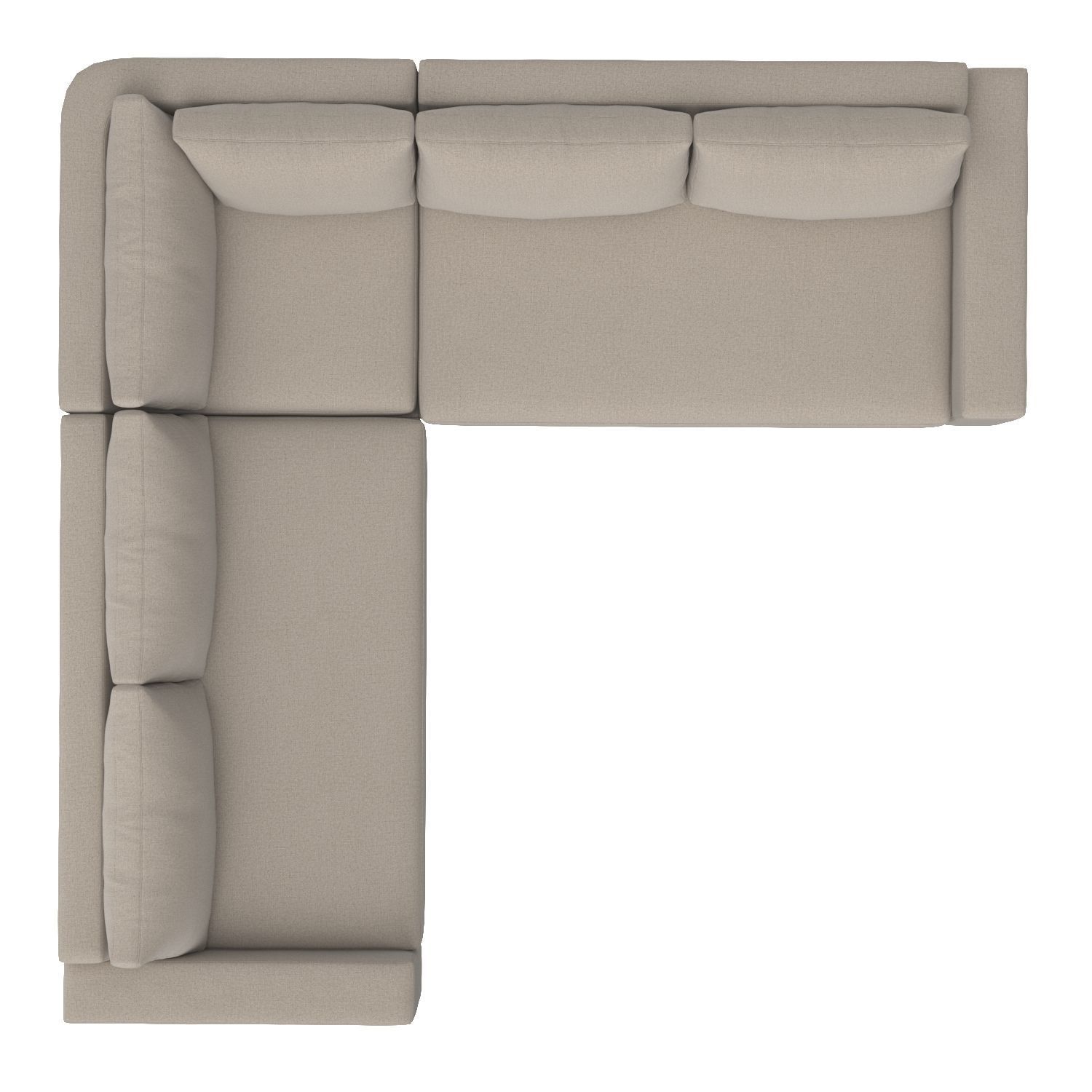 Boone 3-Piece Sectional in Various Sizes 3D model_2