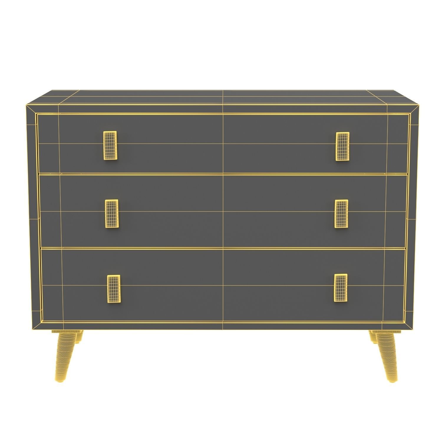 Blaize 3 Drawer Chest CHS6601A 3D model_5