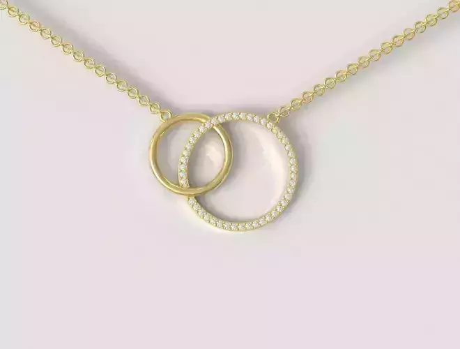 Circles Diamond Necklace