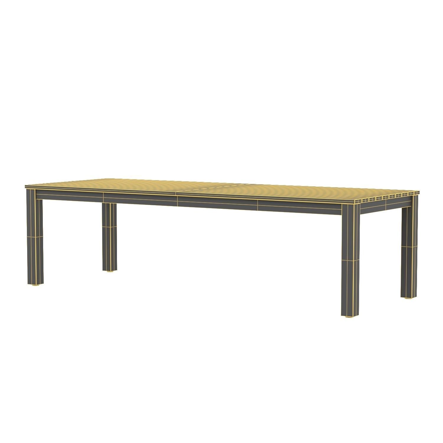 Belvedere Aluminum Rectangular Dining Table 3D model_5