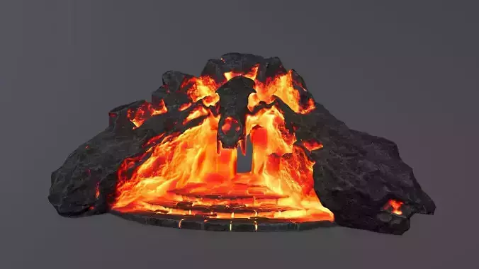 Skull Gate 11 Low-poly 3D model