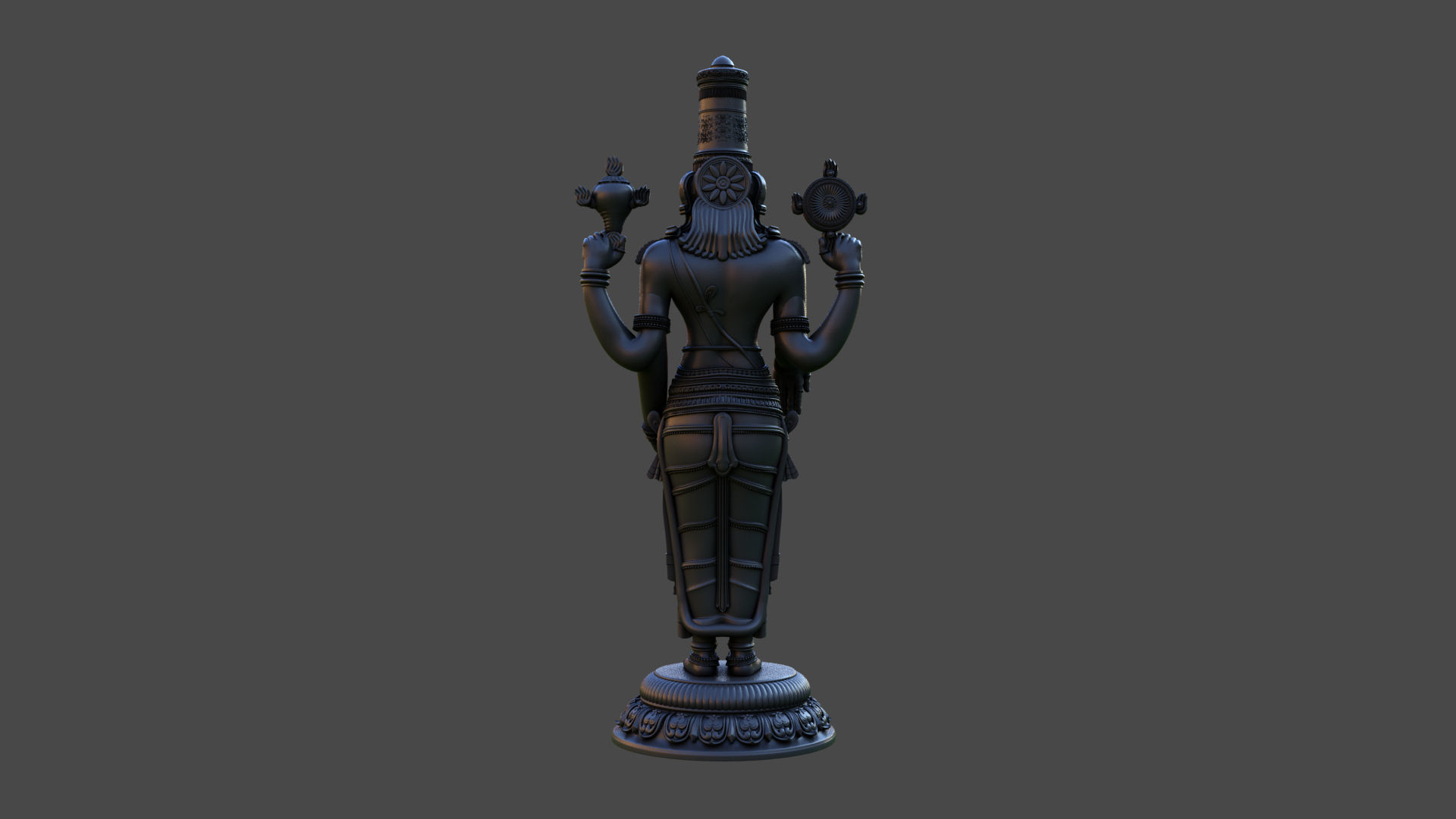 tirupati balaji solid mesh 3D model_3
