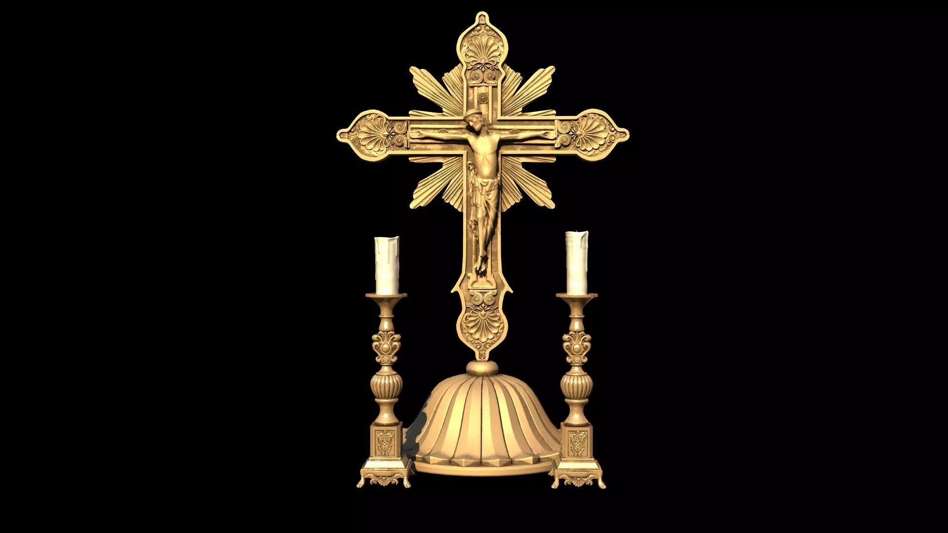 jesus candle holder 3D model_0
