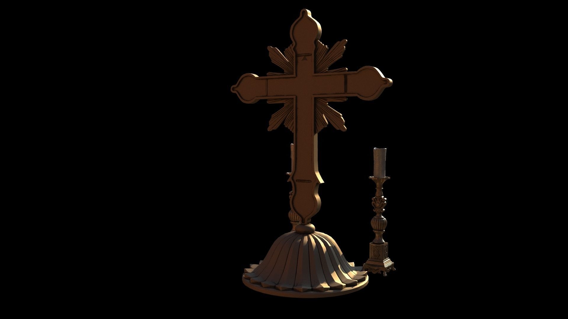 jesus candle holder 3D model_3