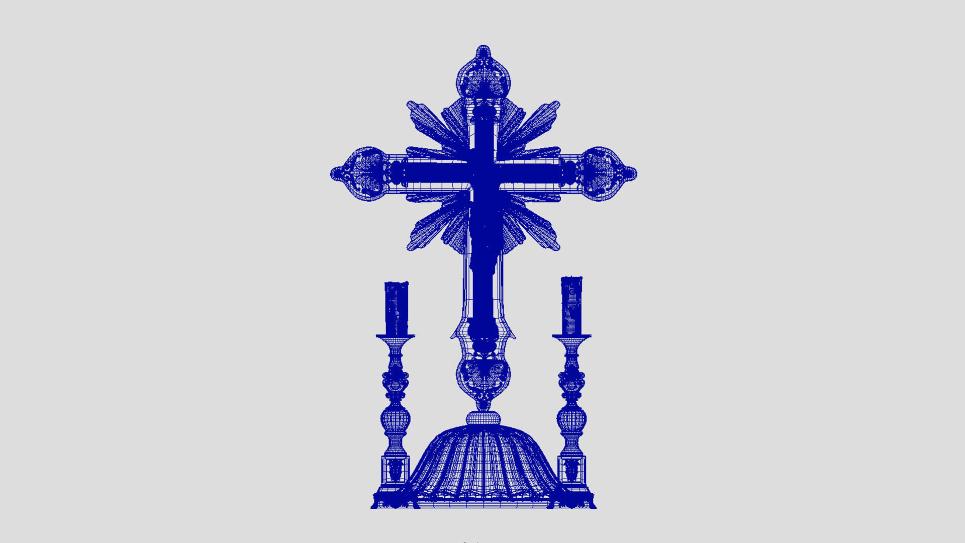 jesus candle holder 3D model_7