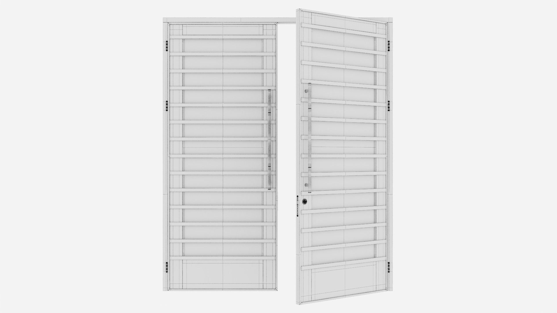 Aluminium door 131 3D model_6