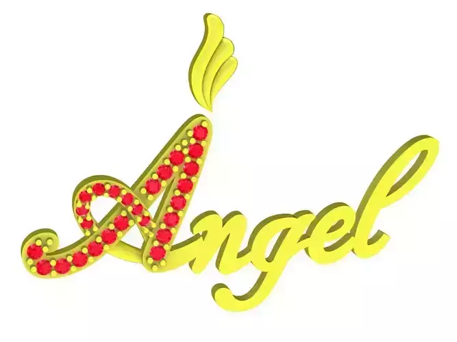 diamond angle letter pendant 4672