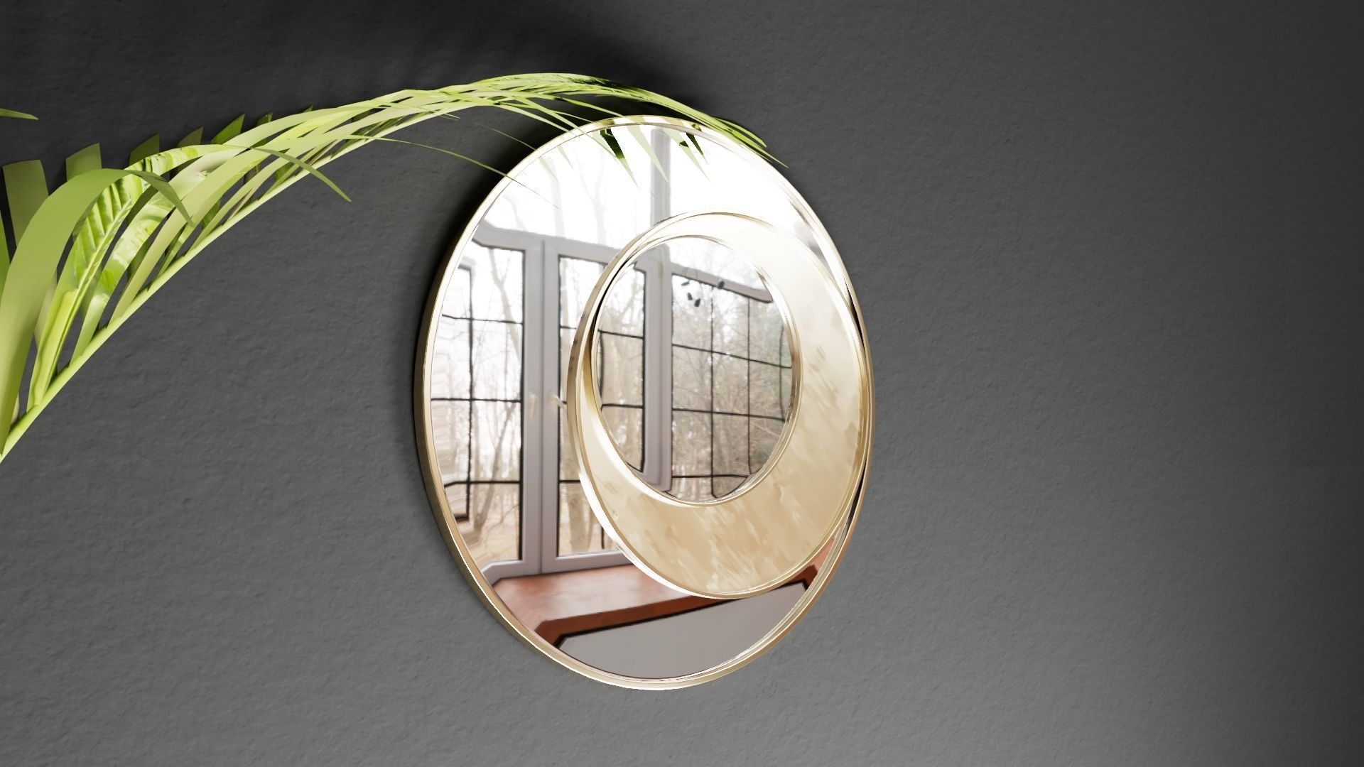 Moon Design Mirror 3D 3D model_2