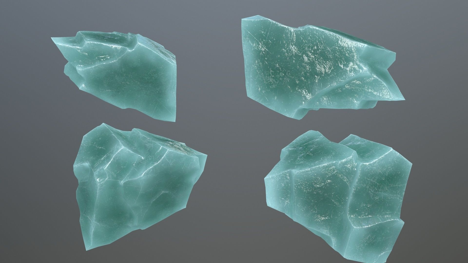 Rock Set 10 Low-poly 3D model_8