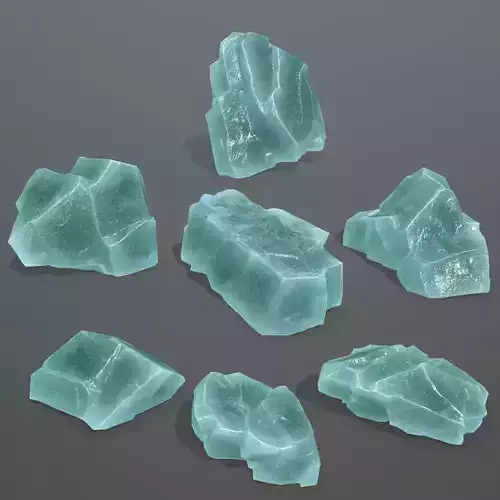 Rock Set 10 Low-poly 3D model