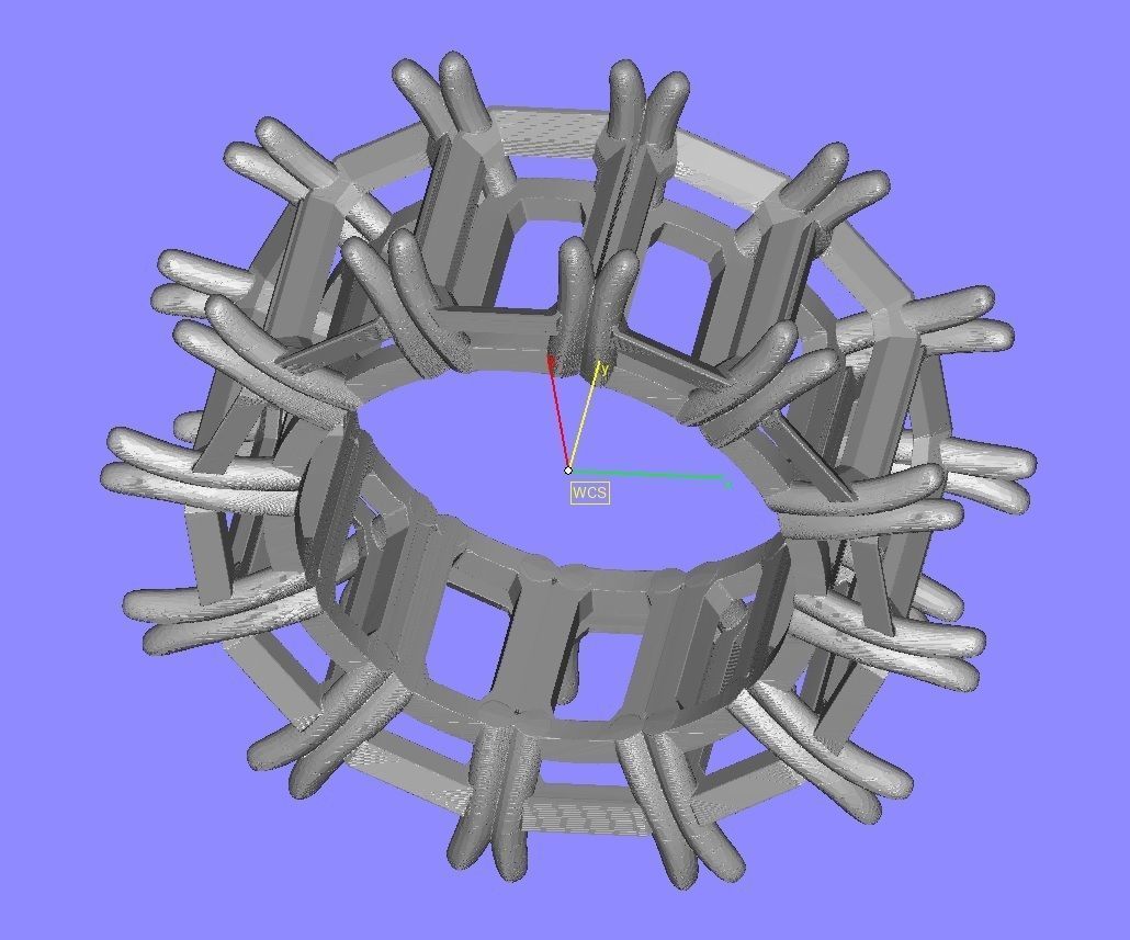 Precious Coloured Stone Eternity Band 3D print model_15