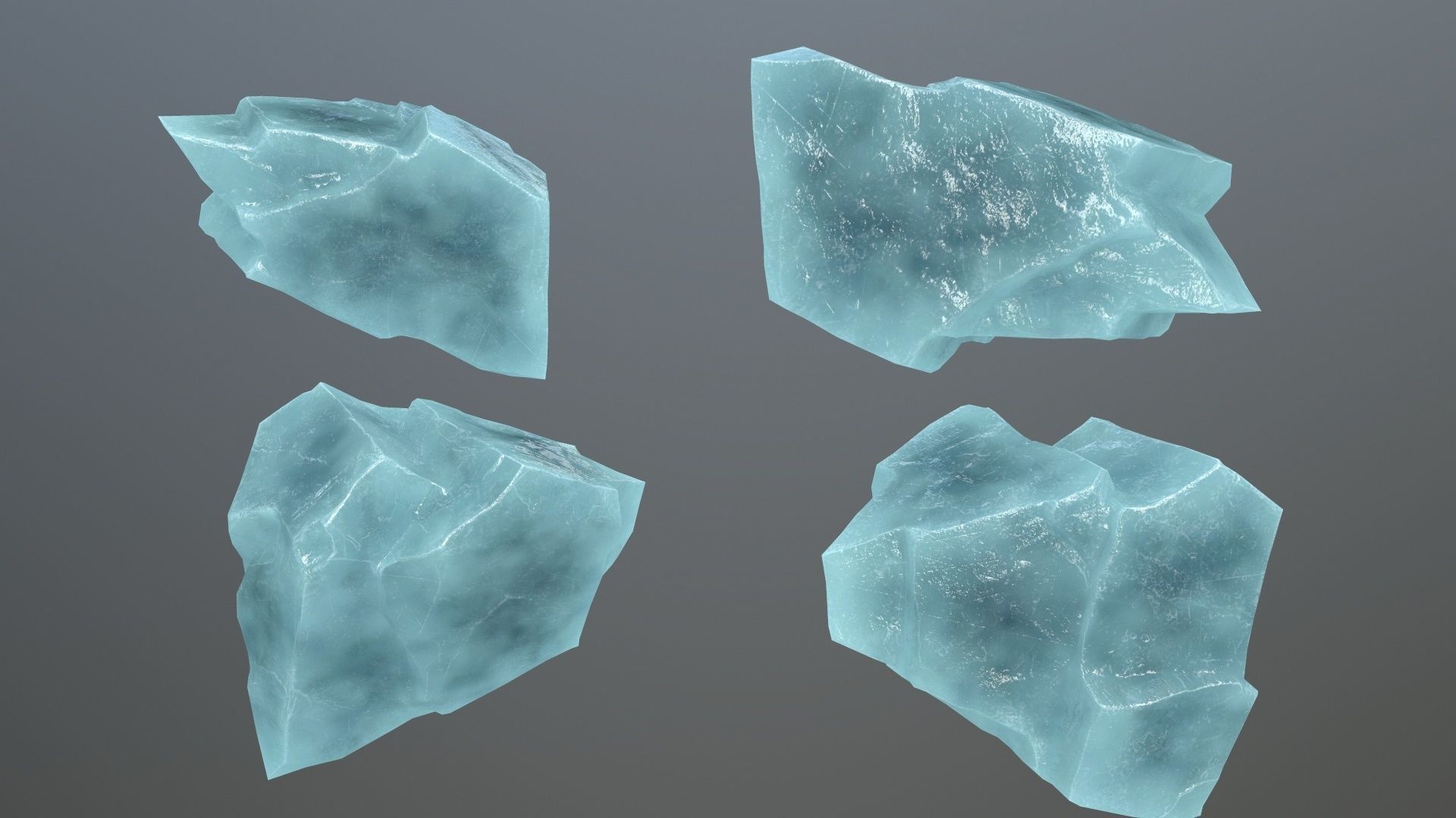 Rock Set 11 Low-poly 3D model_8