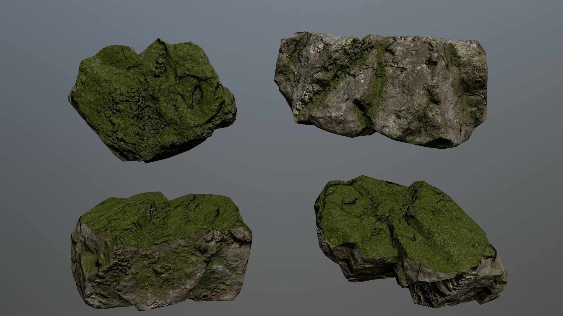 Rock Set 13 Low-poly 3D model_6