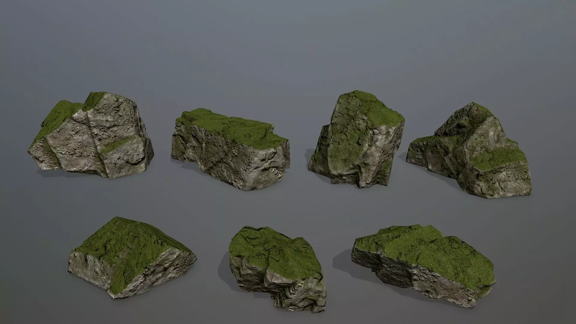 Rock Set 13 Low-poly 3D model_0