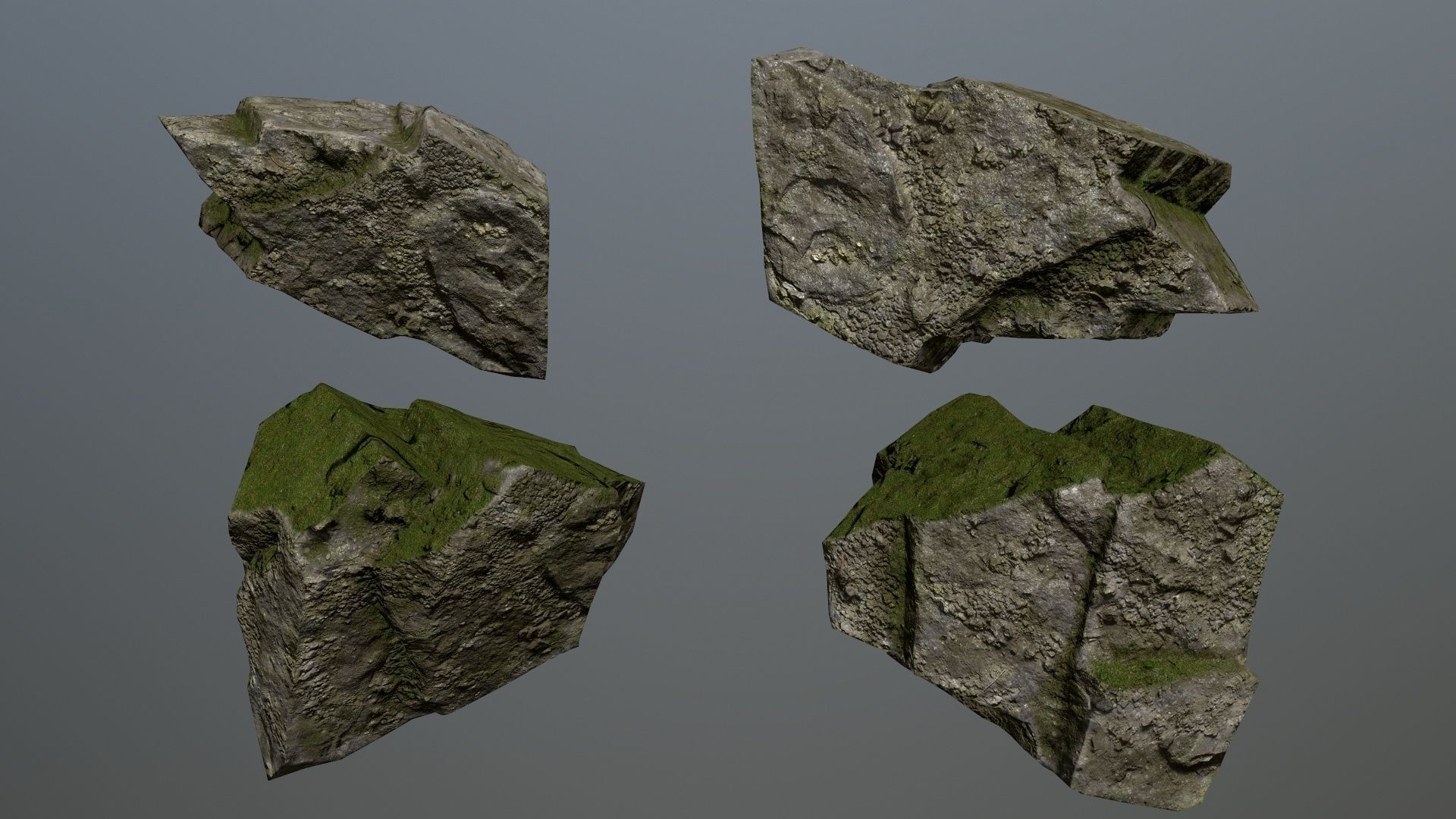 Rock Set 13 Low-poly 3D model_8