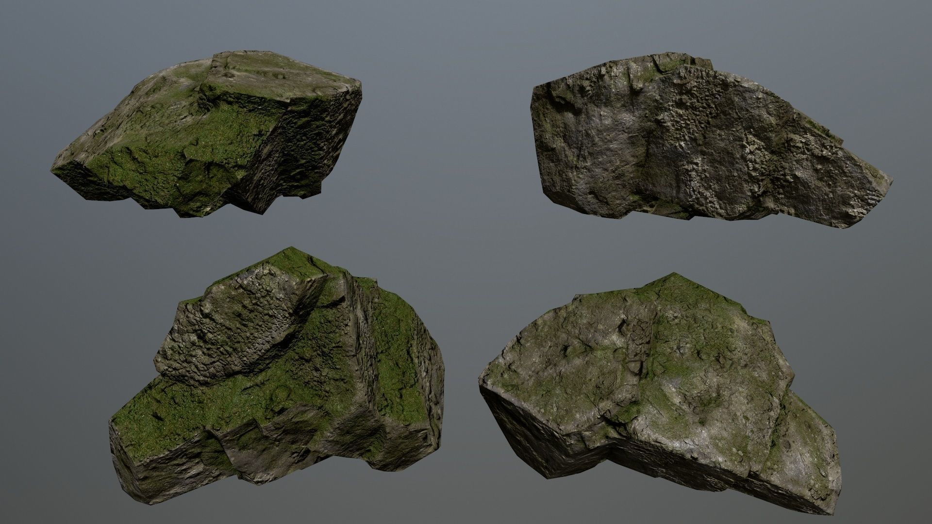 Rock Set 13 Low-poly 3D model_5