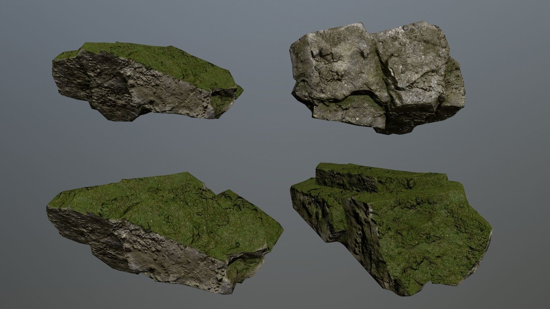 Rock Set 13 Low-poly 3D model_7