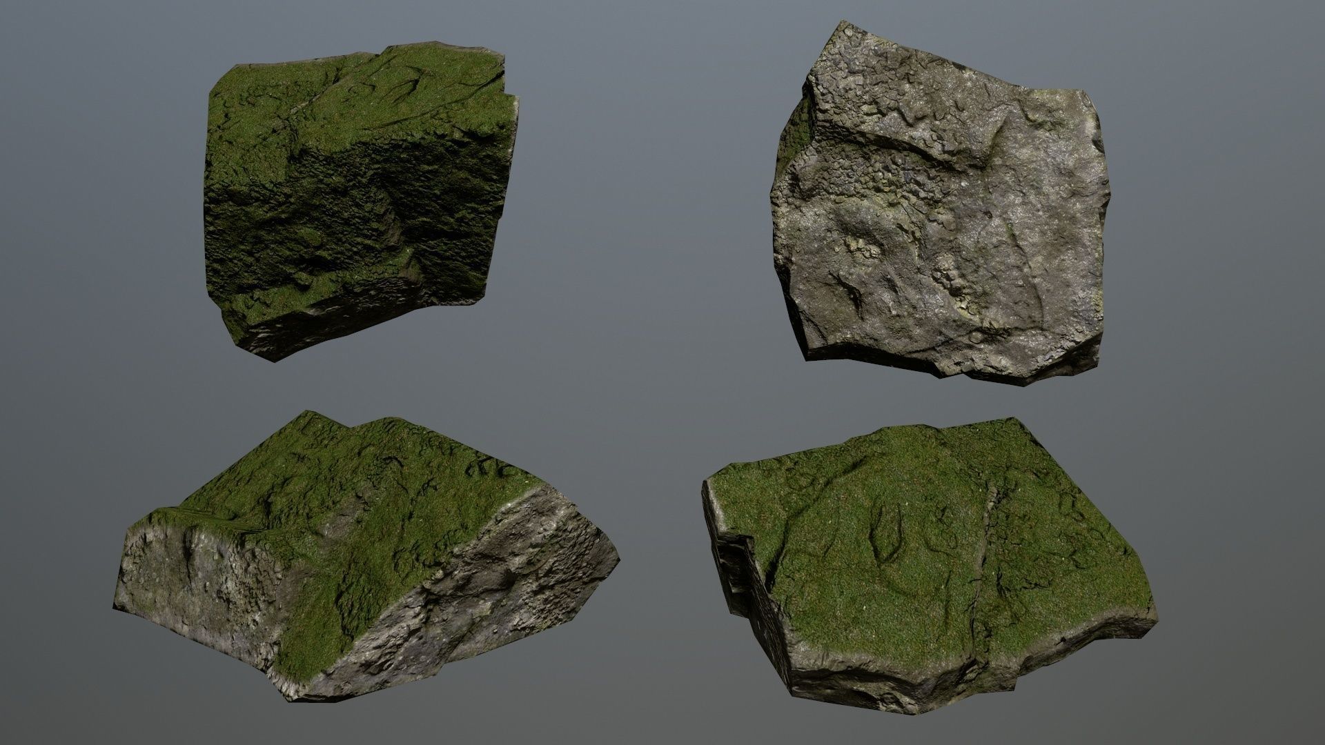 Rock Set 13 Low-poly 3D model_4