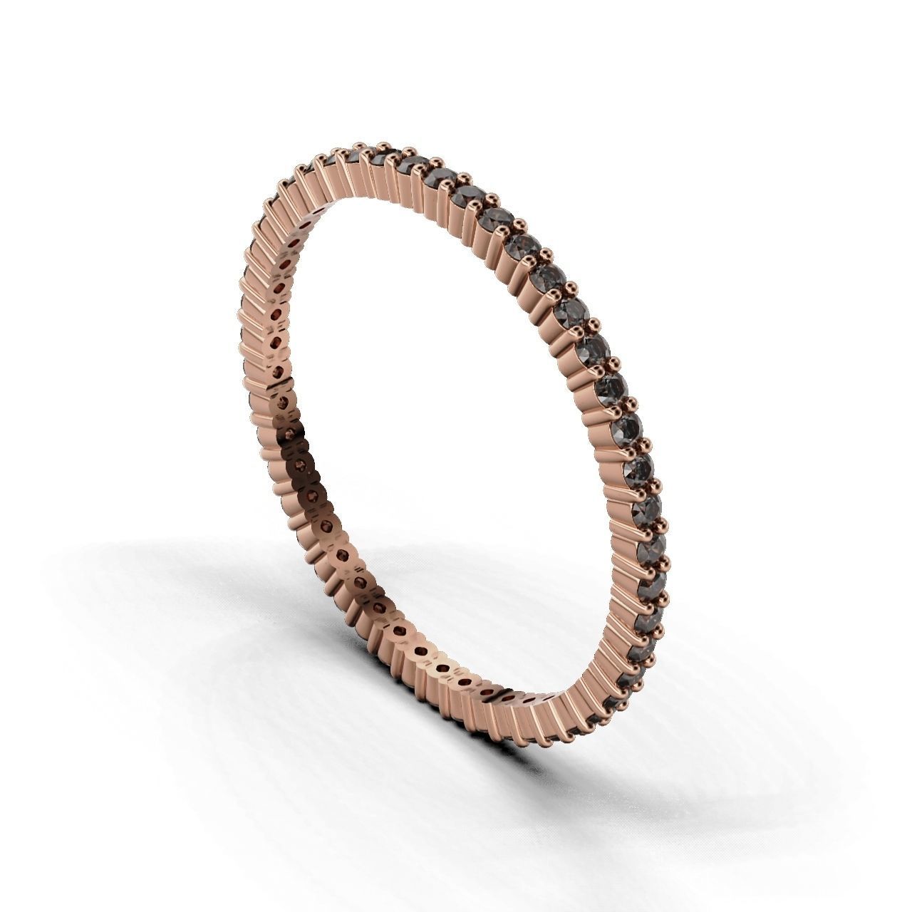 ETERNITY Ring Round 1 1mm  3D print model_17