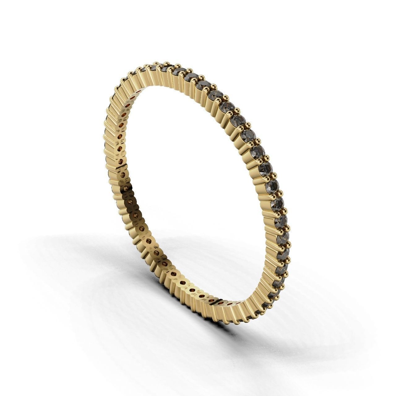 ETERNITY Ring Round 1 1mm  3D print model_15
