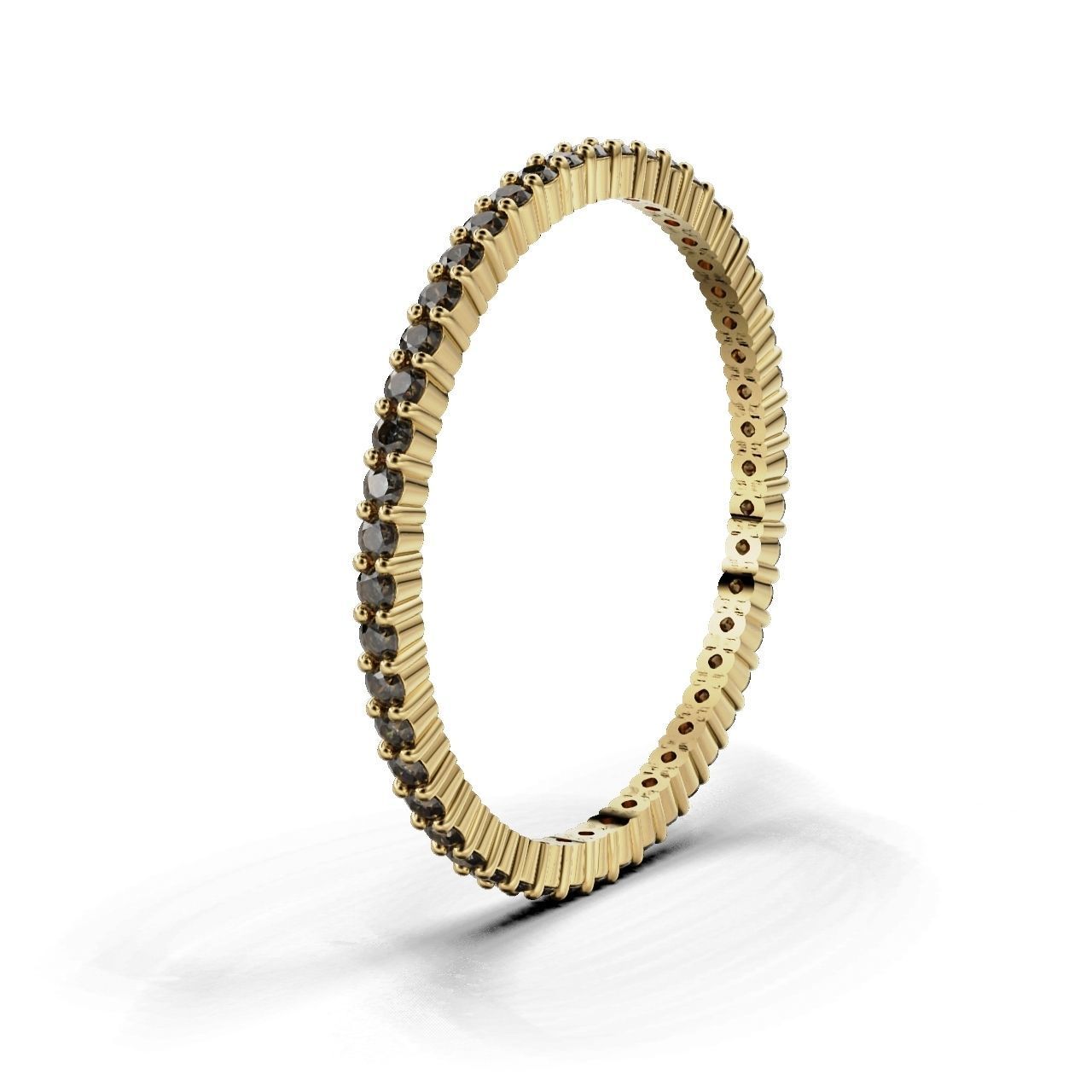 ETERNITY Ring Round 1 1mm  3D print model_12