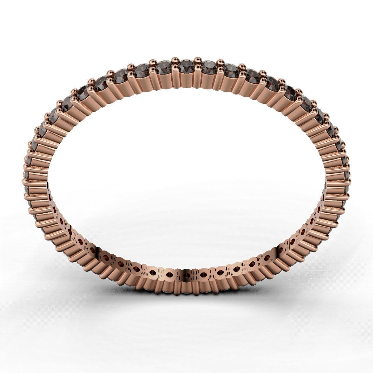 ETERNITY Ring Round 1 1mm  3D print model_8