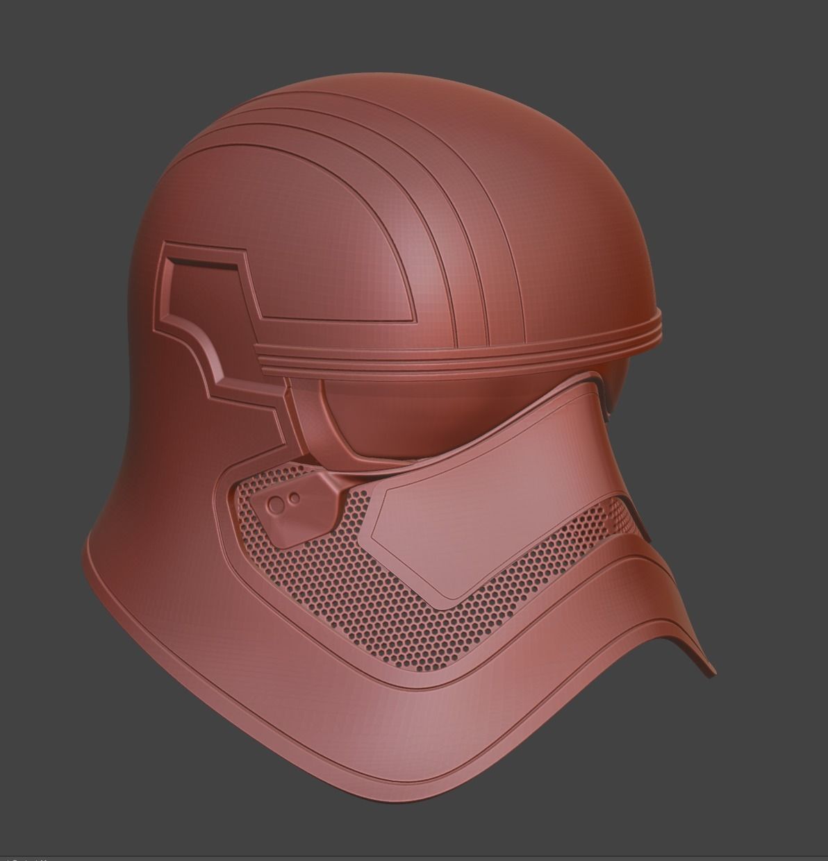 PHASMA STORMTROOPER CAPTAIN REAL SIZE HELMET 3D print model_4