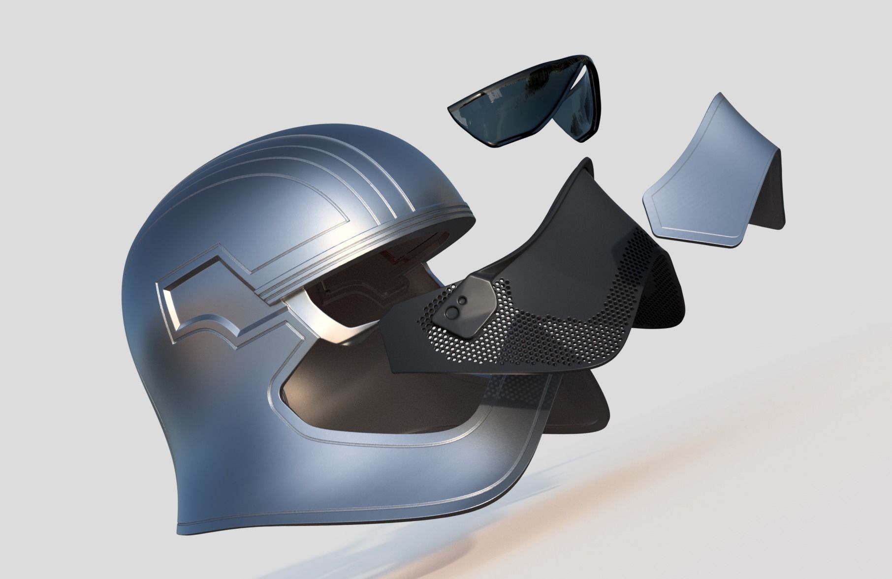 PHASMA STORMTROOPER CAPTAIN REAL SIZE HELMET 3D print model_1