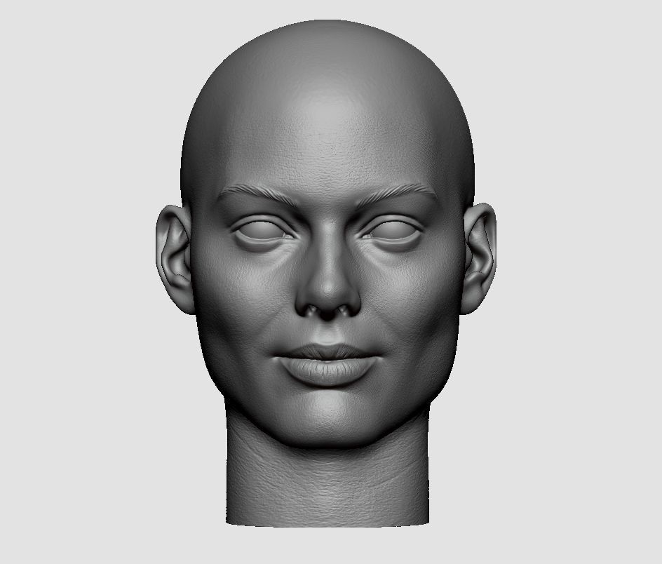 Harley Quinn 3D printable bold head  3D print model_1