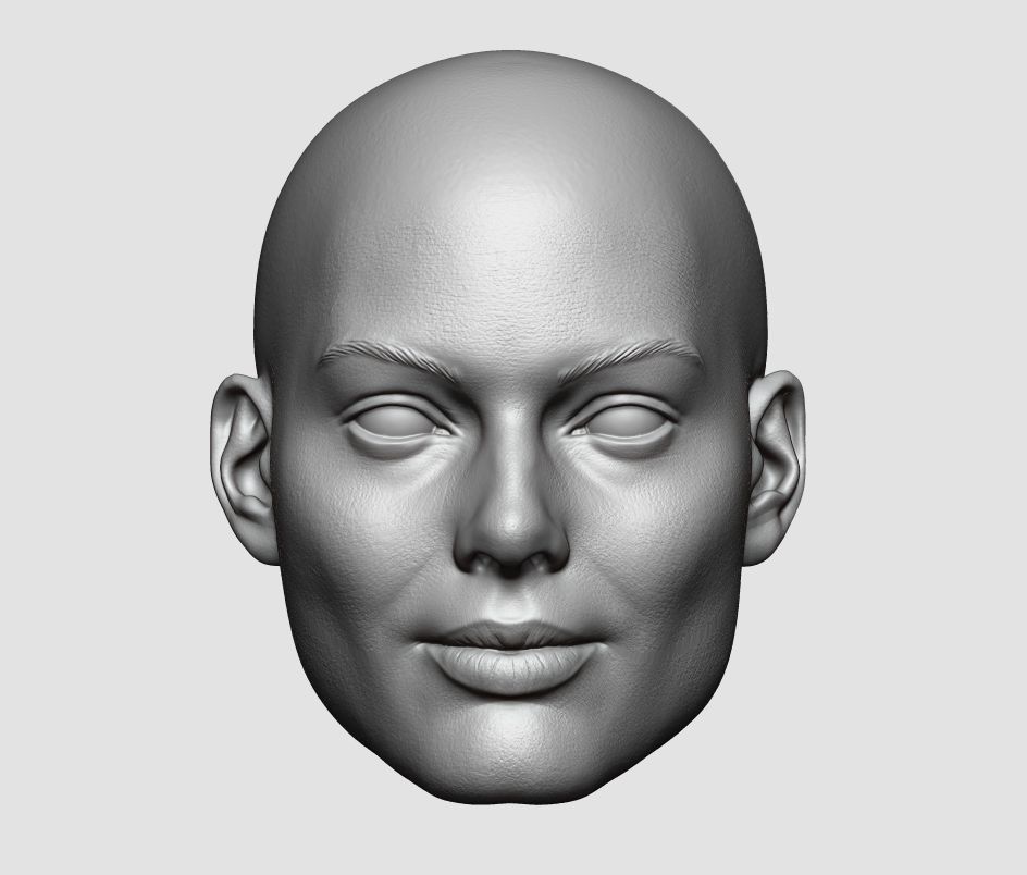 Harley Quinn 3D printable bold head without neck  3D print model_1