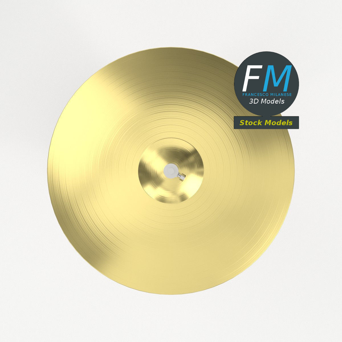Hi-hat cymbal 3D model_6