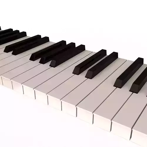 Piano Key Low-poly 3D model