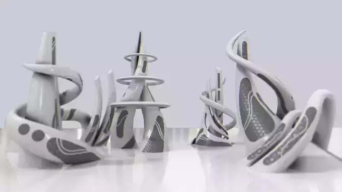 Scifi building collection Scifi building collection