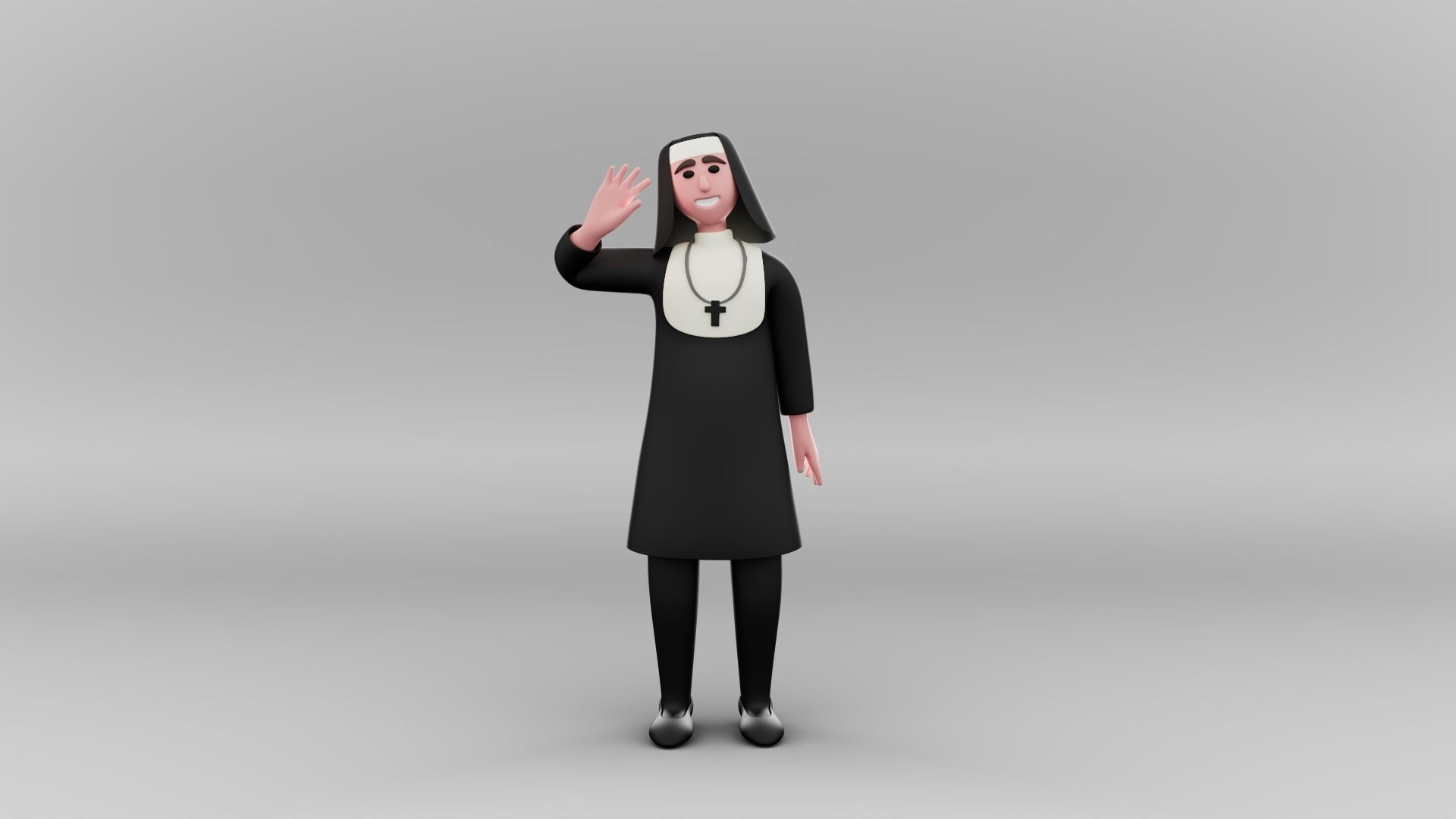 Christians - Rigged 3D Characters 12 Animations Low-poly 3D model_9
