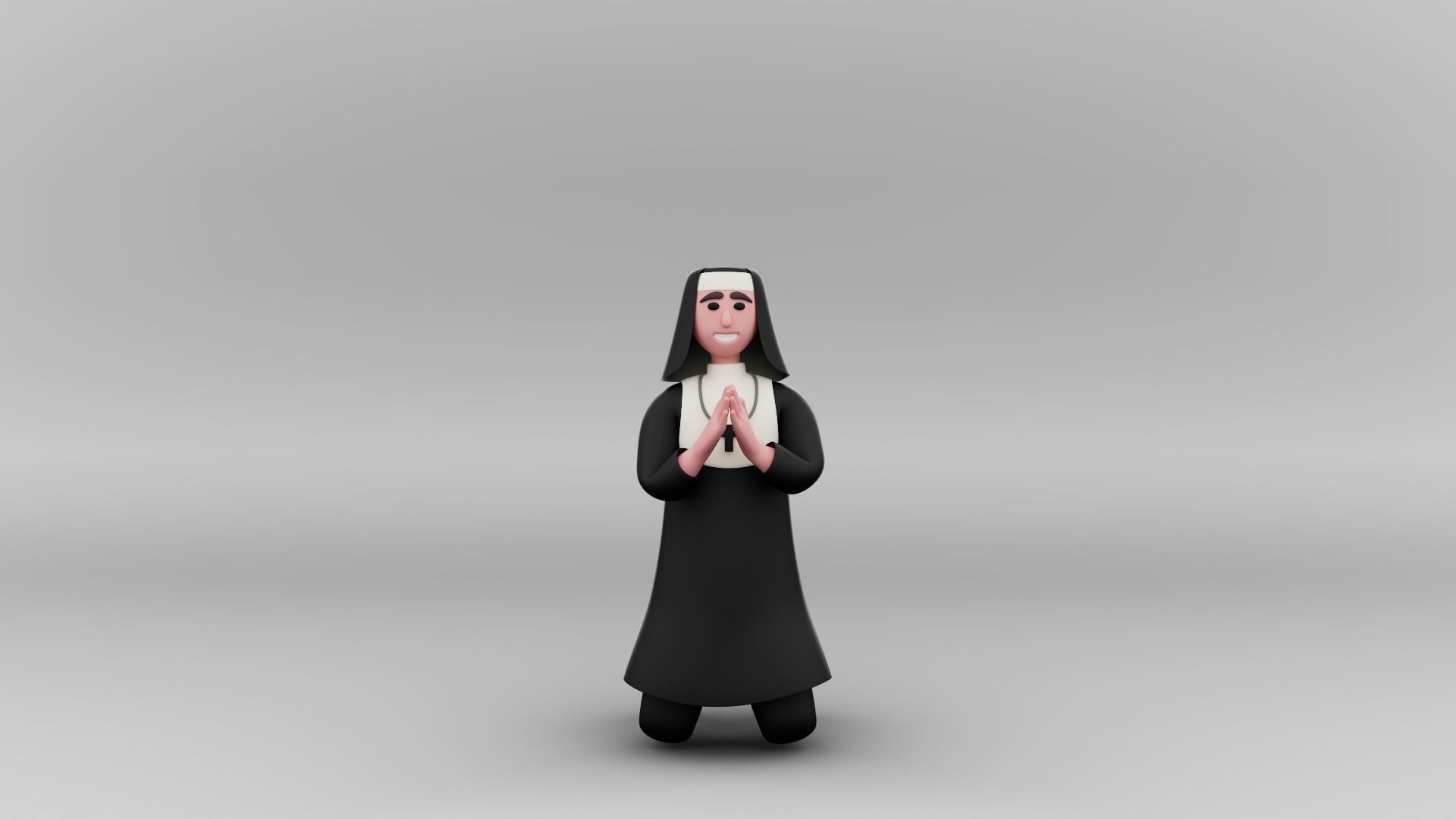 Christians - Rigged 3D Characters 12 Animations Low-poly 3D model_8
