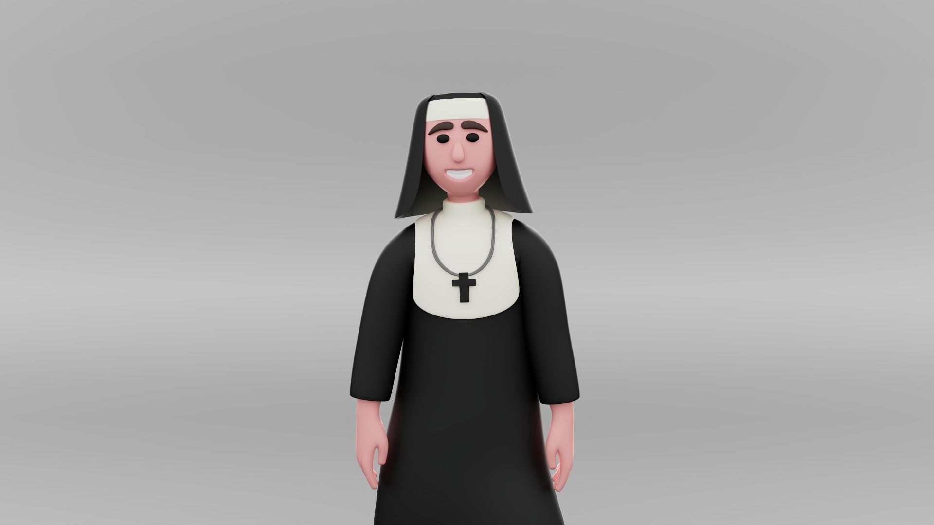 Christians - Rigged 3D Characters 12 Animations Low-poly 3D model_7