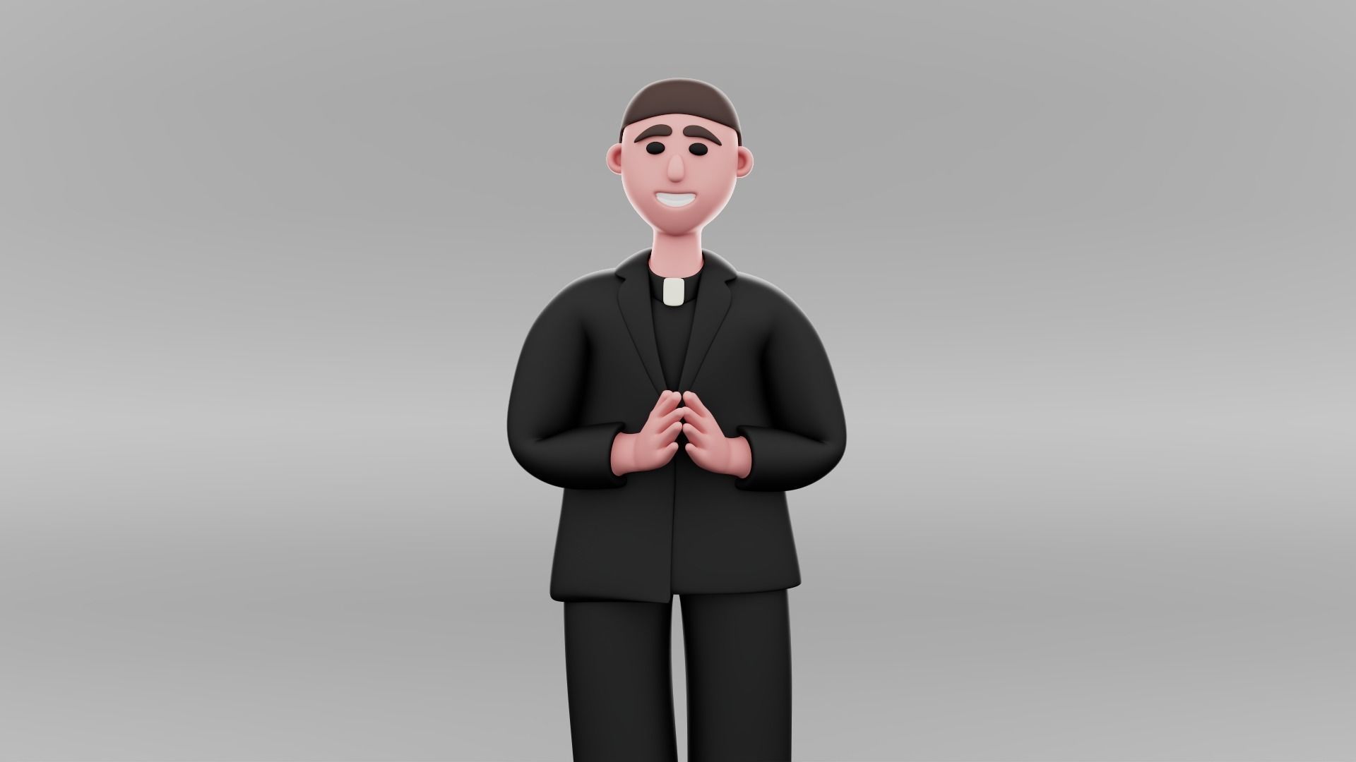Christians - Rigged 3D Characters 12 Animations Low-poly 3D model_11