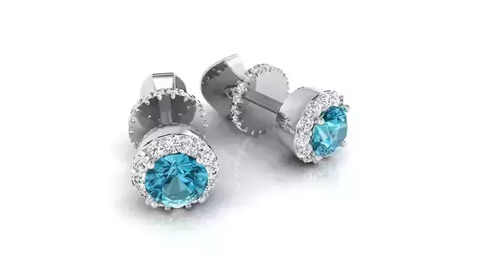 Earring E19 The luxury female earring with gems