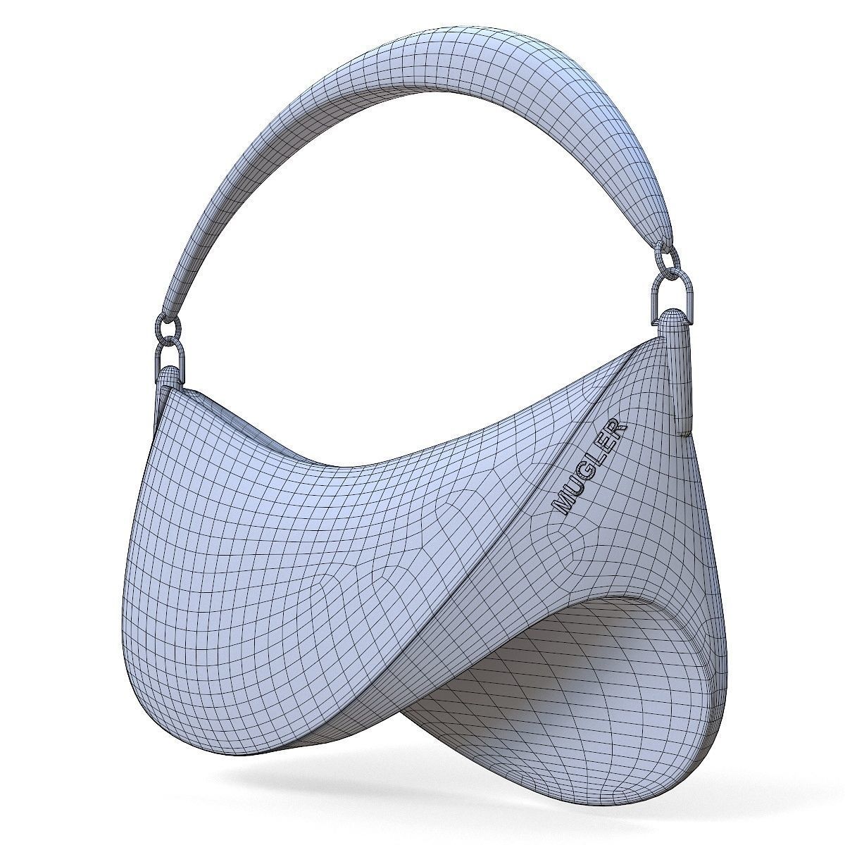 Casey Cadwallader Mugler Bag Pink Low-poly 3D model_6