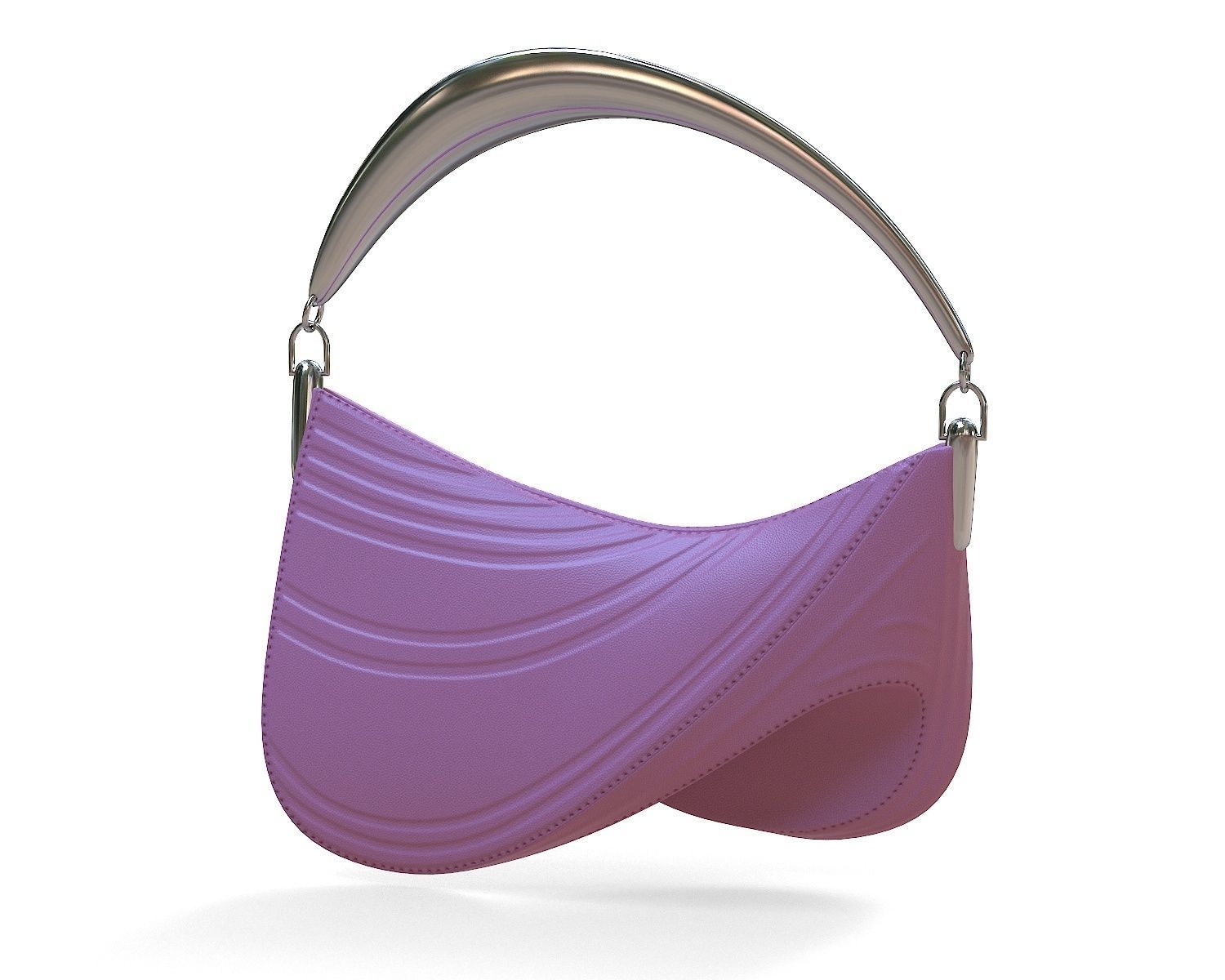 Casey Cadwallader Mugler Bag Pink Low-poly 3D model_5