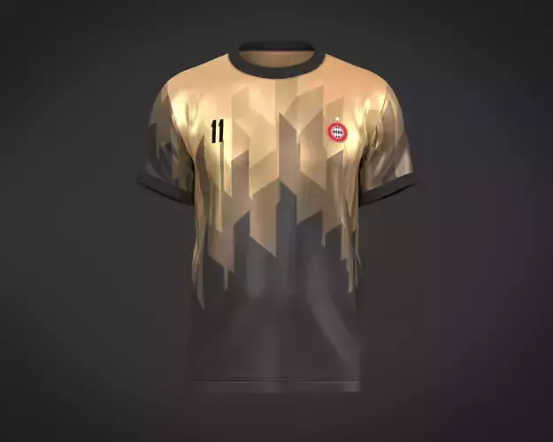 Soccer Football Black and Brown Jersey Player-11