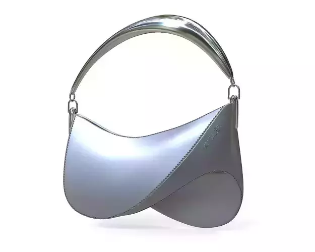 Casey Cadwallader Mugler Bag Silver Low-poly 3D model