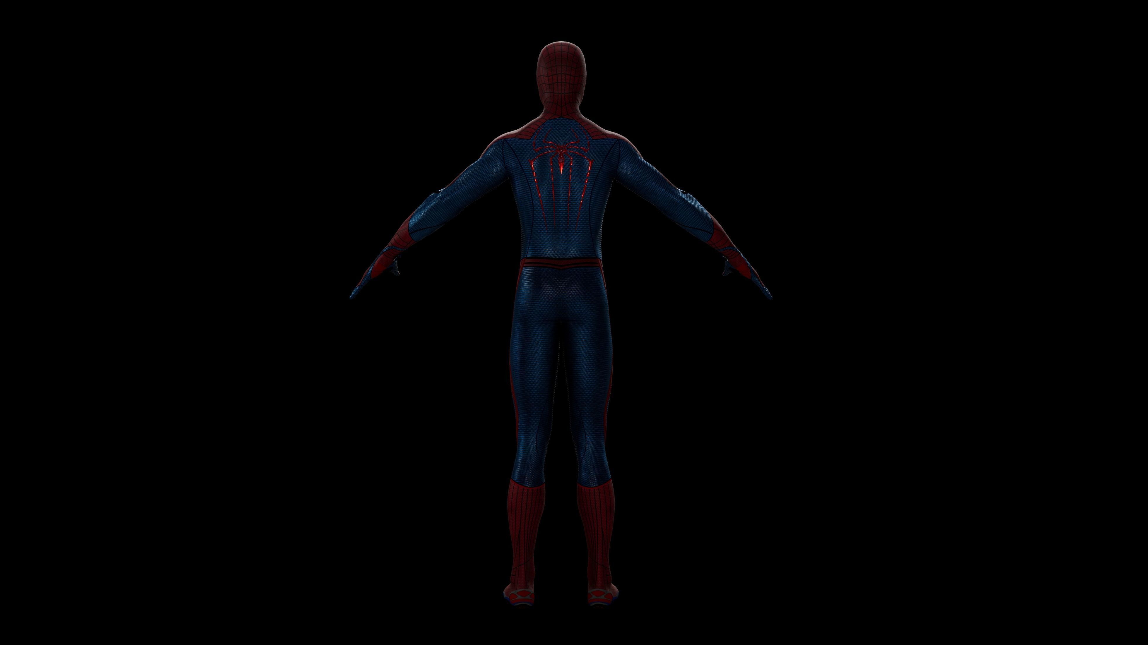 The Amazing Spider-Man 1 Model-Rigged Low-poly 3D model_3