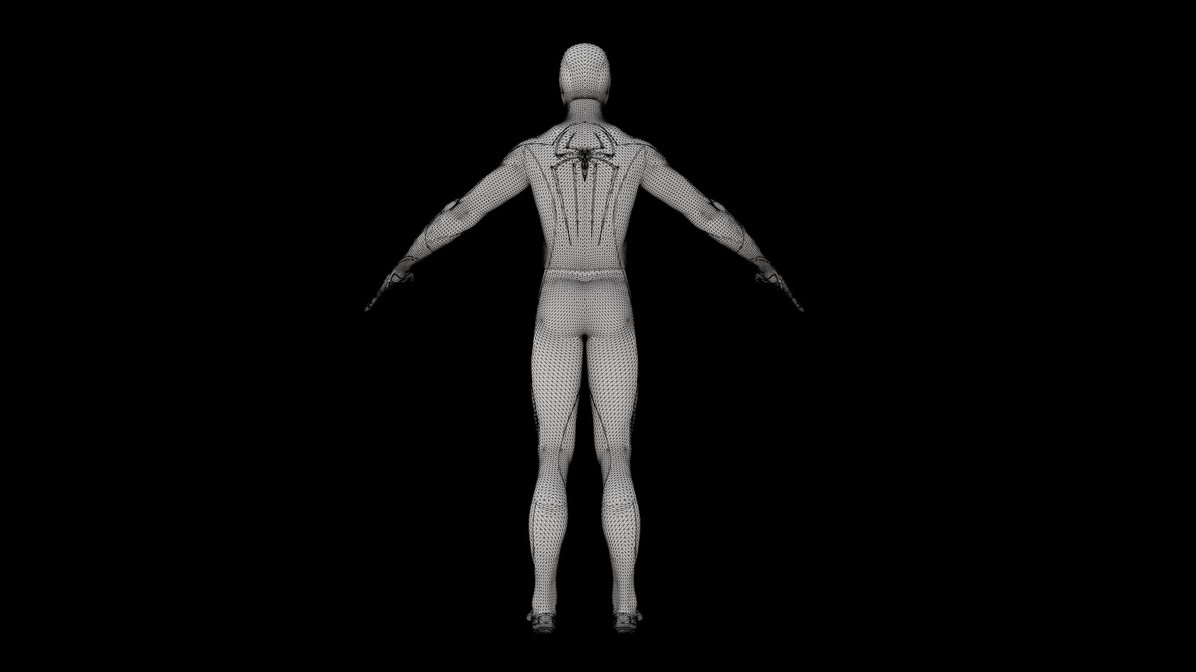 The Amazing Spider-Man 1 Model-Rigged Low-poly 3D model_5