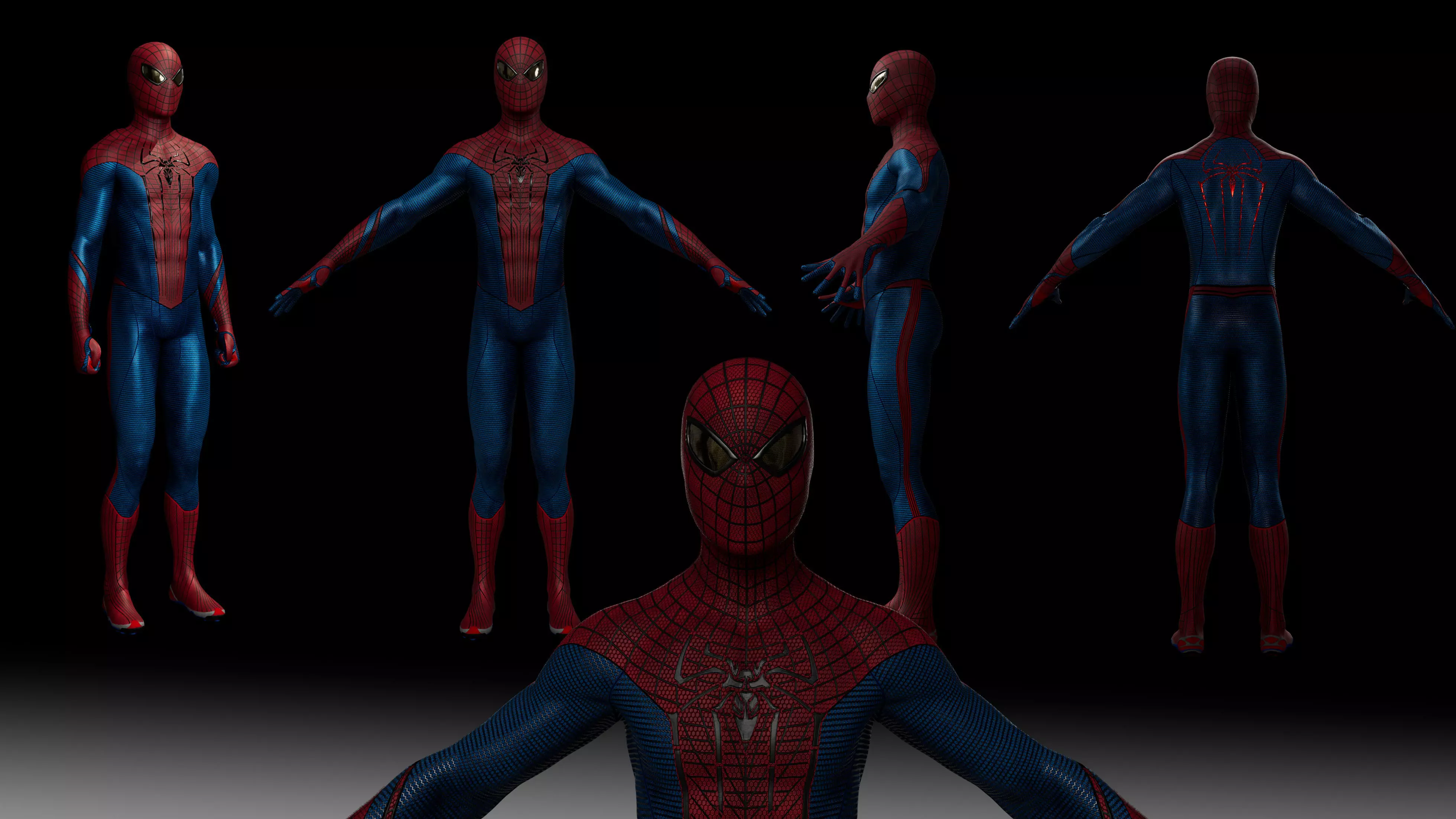 The Amazing Spider-Man 1 Model-Rigged Low-poly 3D model_0