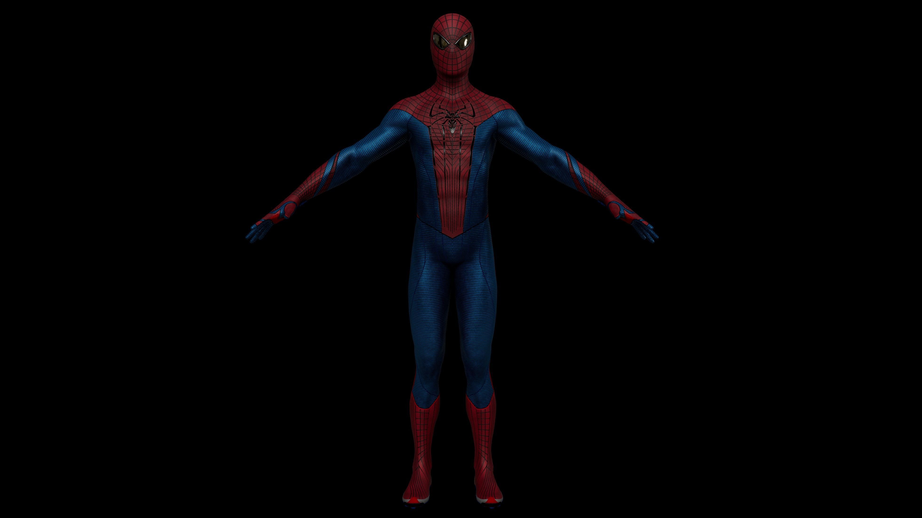 The Amazing Spider-Man 1 Model-Rigged Low-poly 3D model_4
